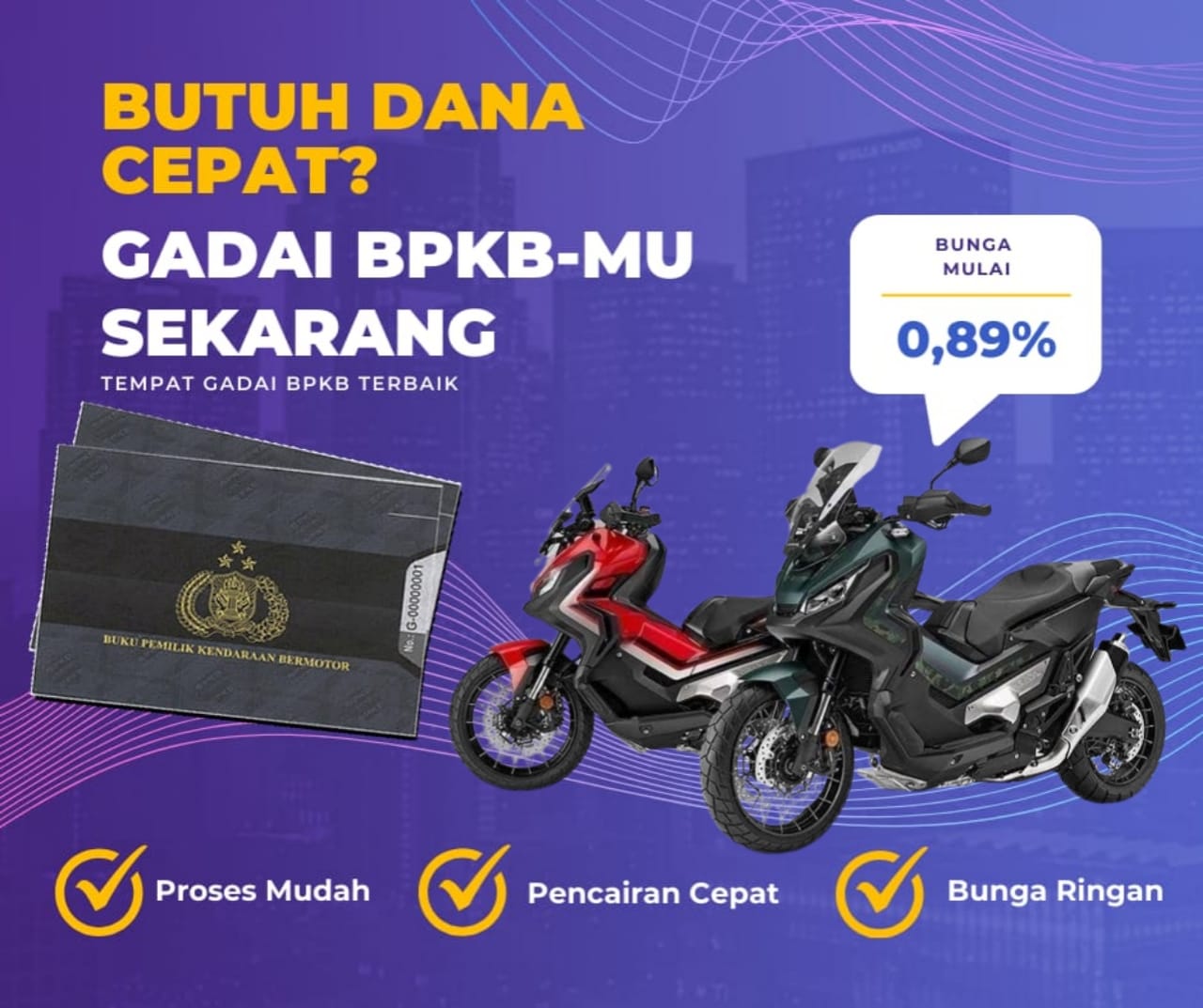 Kredit Jaminan Bpkb Motor Honda Adv 150 Abs Dapat Dana Berapa? Seperti Ini Simulasinya